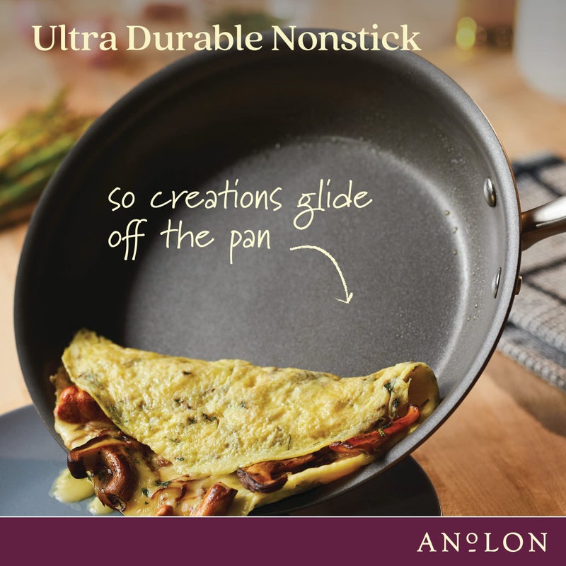 Anolon Advanced Home Hard-Anodized Nonstick Wide Stock Pot/Stockpot (7.5-Quart, Bronze) - Image 5
